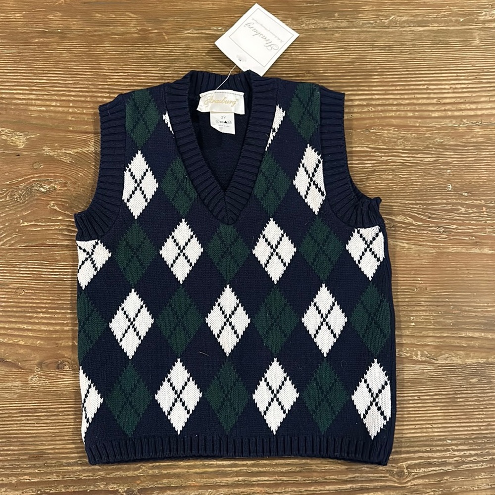 Strasburg Boys Sweater Vest 3 Years Fall / Christmas / Holiday nwt